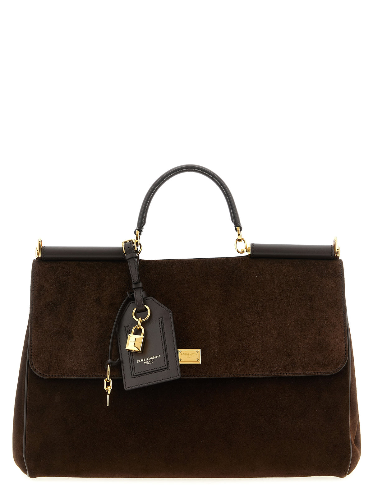 Dolce & Gabbana Borsa My Sicily marrone in pelle di vitello