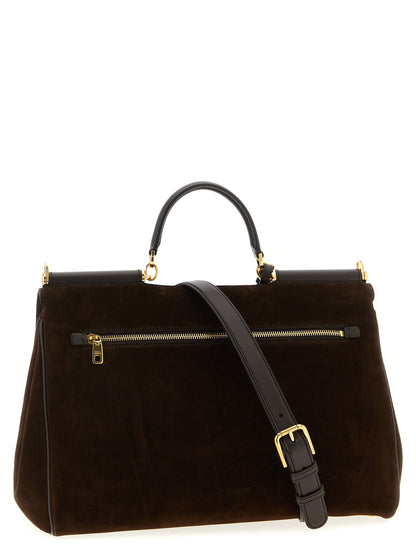 Dolce & Gabbana Borsa My Sicily marrone in pelle di vitello