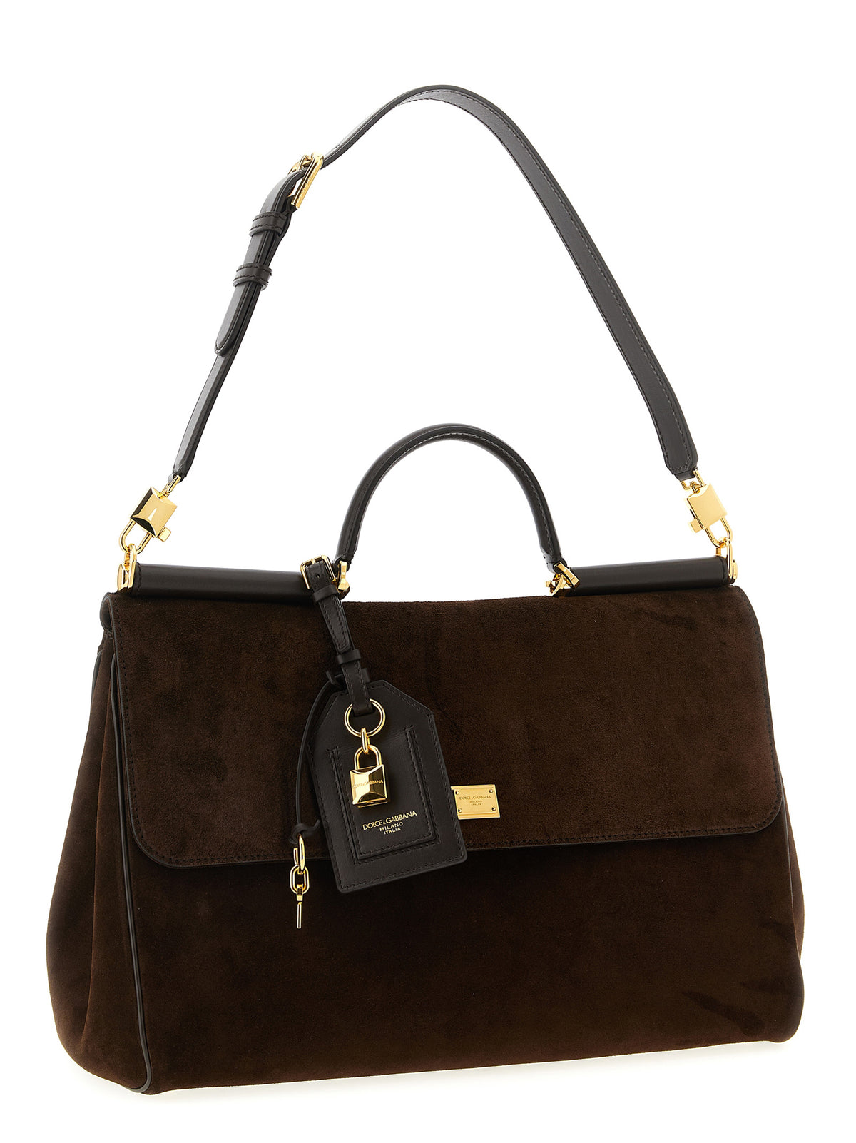 Dolce & Gabbana Borsa My Sicily marrone in pelle di vitello
