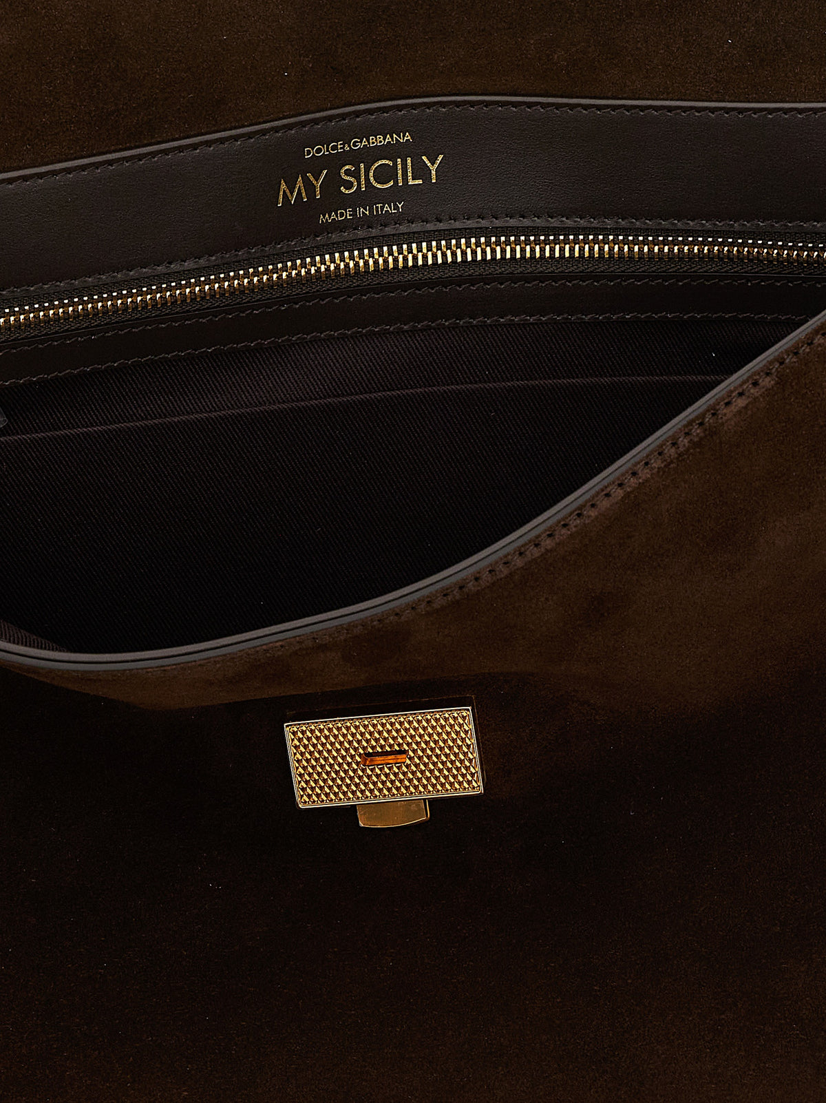 Dolce & Gabbana Borsa My Sicily marrone in pelle di vitello