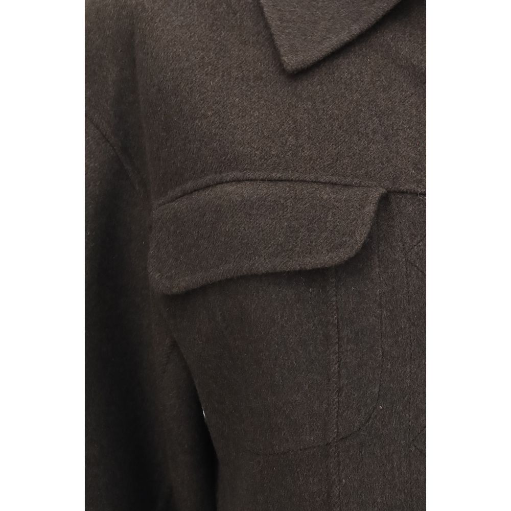 Max Mara marroner lanacappotto in voller Länge