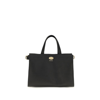 Burberry Schwarze Baumwoll-Handtasche