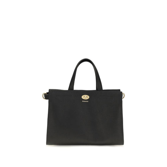 Burberry Schwarze Baumwoll-Handtasche
