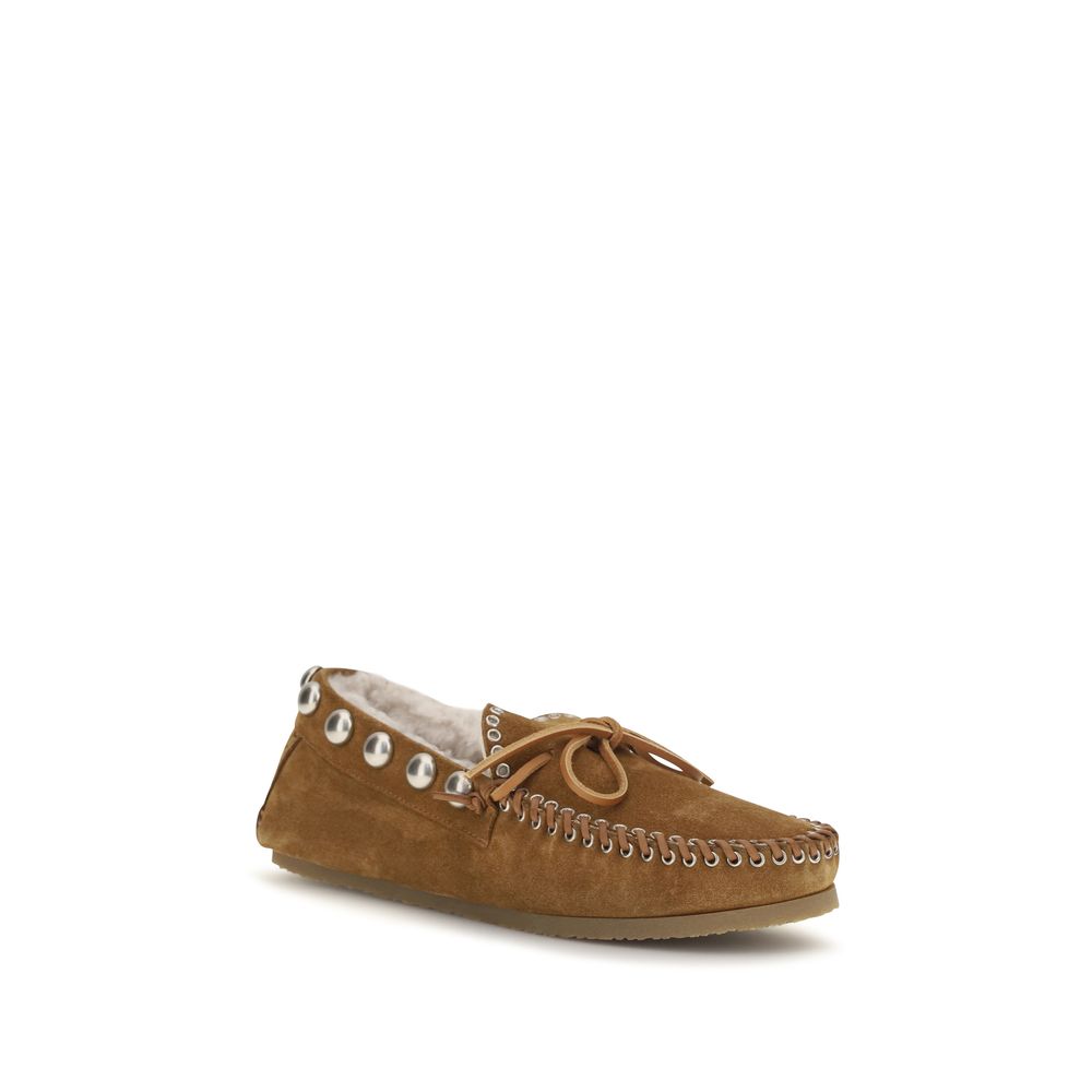 Isabel Marant Brown Calf Leather Loafer zum Hineinschlüpfen
