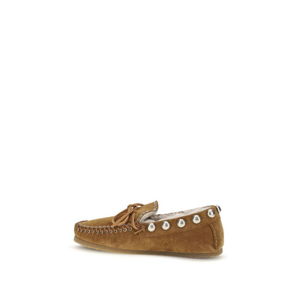Isabel Marant Brown Calf Leather Loafer zum Hineinschlüpfen