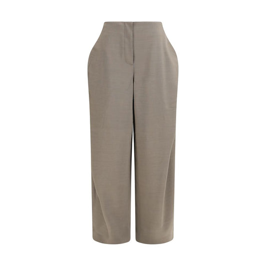 Jacquemus Graue Wollhose Schlaghose