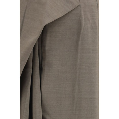 Pantaloni svasati grigi in lana Jacquemus