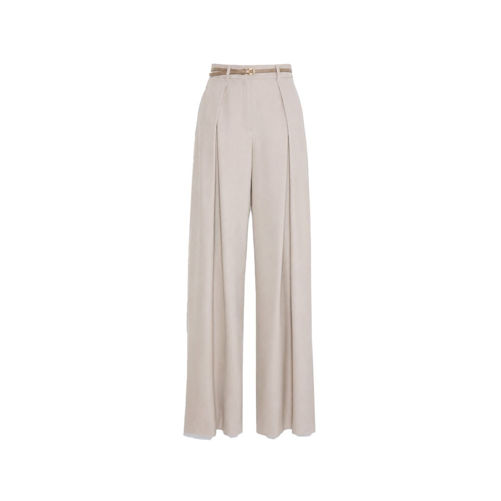 Max Mara Beige Elastane Trousers