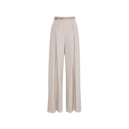 Max Mara Beige Elastane Trousers