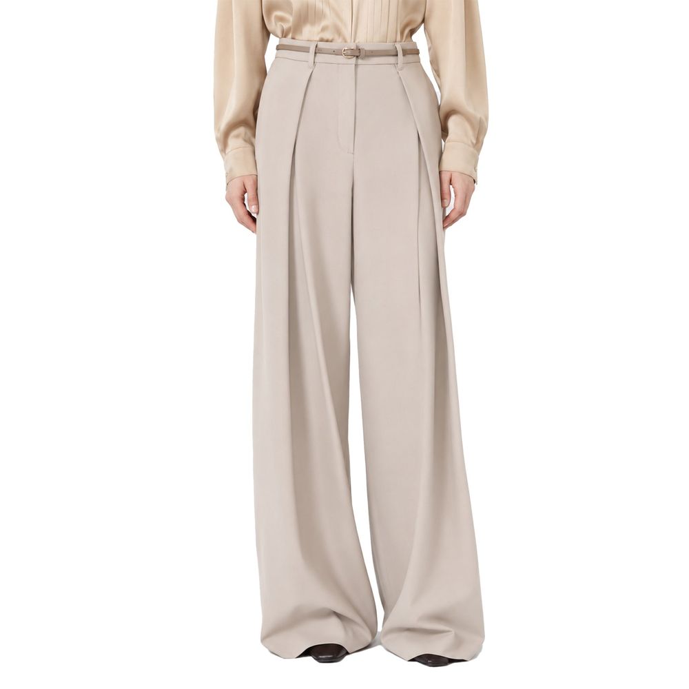 Max Mara Beige Elastane Trousers