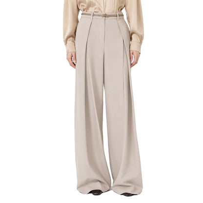 Max Mara Beige Elastane Trousers
