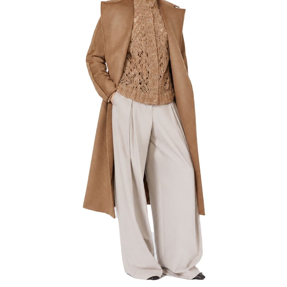 Max Mara Beige Elastane Trousers
