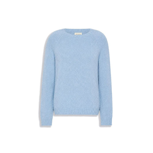 Max Mara Blaues Sweatshirt aus Alpakaleder