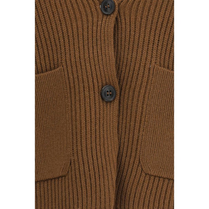 Max Mara Brauner Woll Cardigan Oves Aries