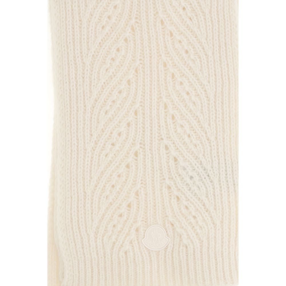 Moncler Sciarpa Beige in Lana e Alpaca