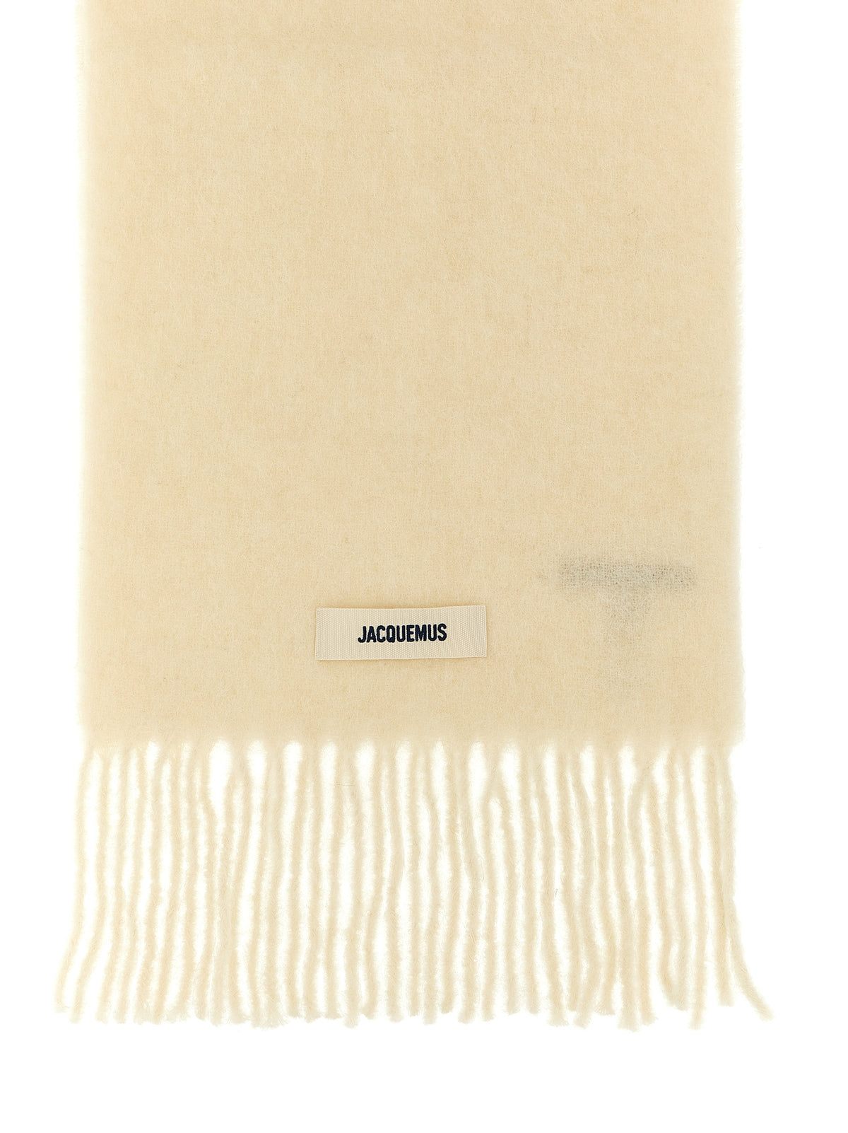 Jacquemus White Alpaka-Leather-Foulard
