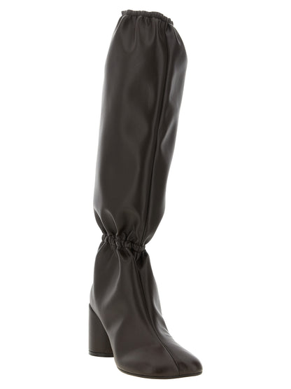 MM6 Maison Margiela marrone Anatomic Overknee-stivali in Polyurethan
