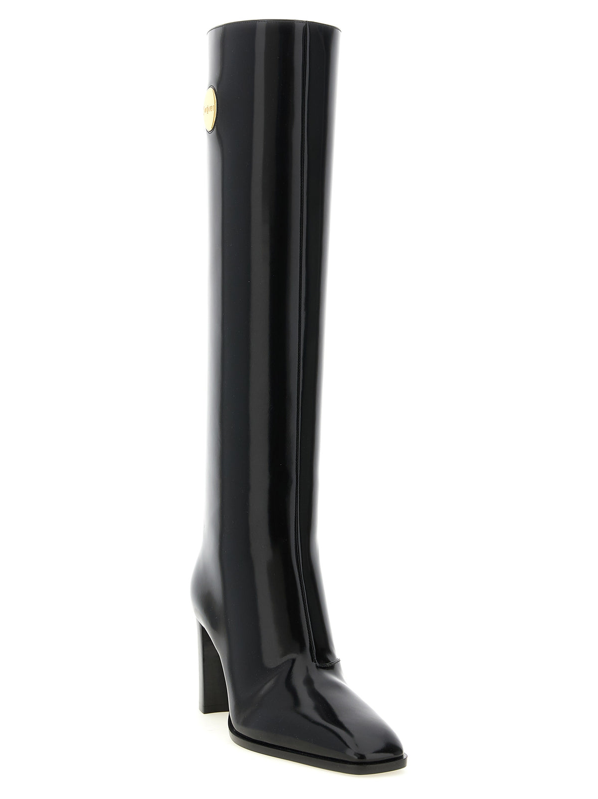 Saint Laurent Schwarzes Kalbsleder Over-the-Knee