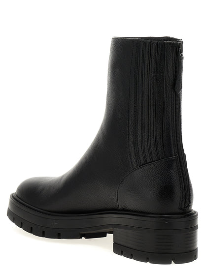 Aquazzura nero stivaletti in pelle di vitello