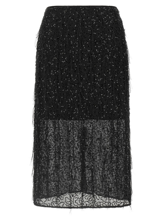Twinset Schwarzer Midirock aus Polyester