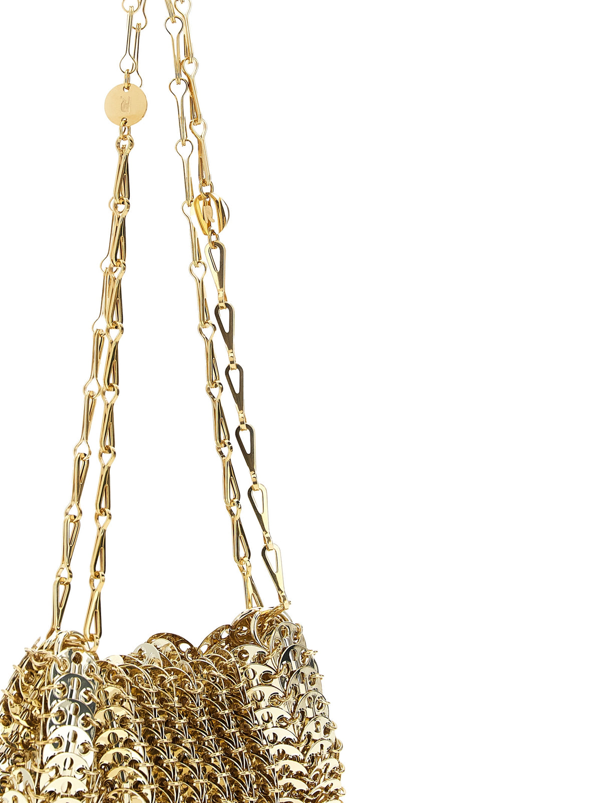Paco Rabanne Shoulder Bag in goldfarbenem Edelstahl