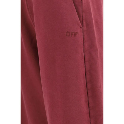 Off-White Violette Baumwollhose im Casual-Look