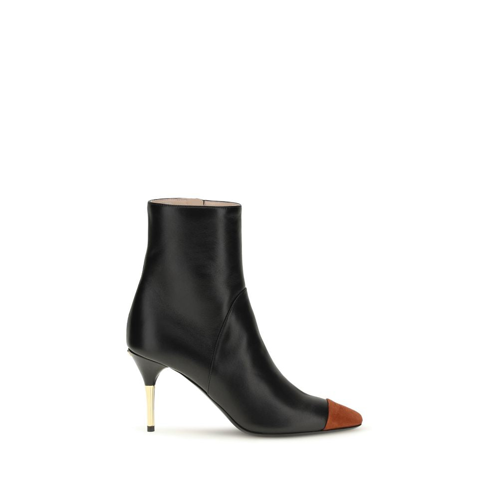 Valentino Garavani nero Ankle Boots in pelle di vitello
