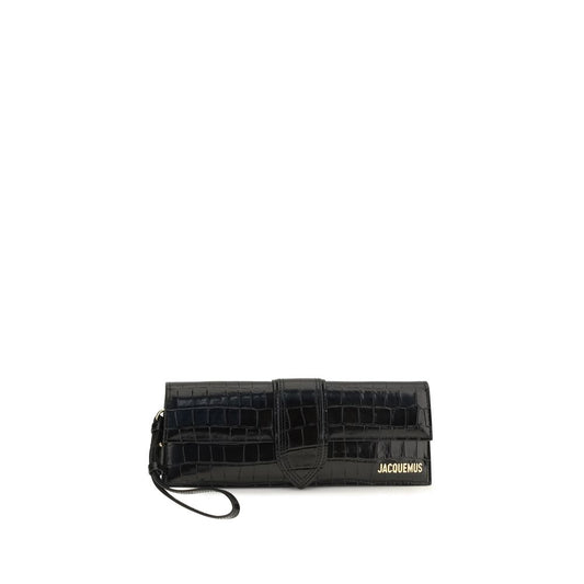 Jacquemus Bambino Schwarze Kalbsleder-Clutch