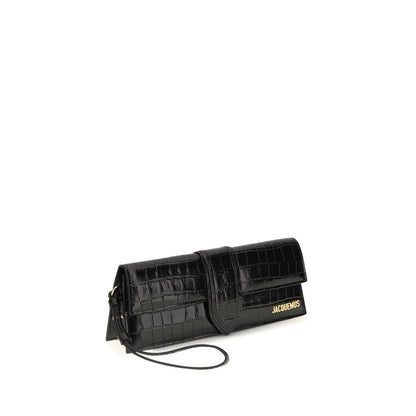 Jacquemus Bambino Schwarze Kalbsleder-Clutch