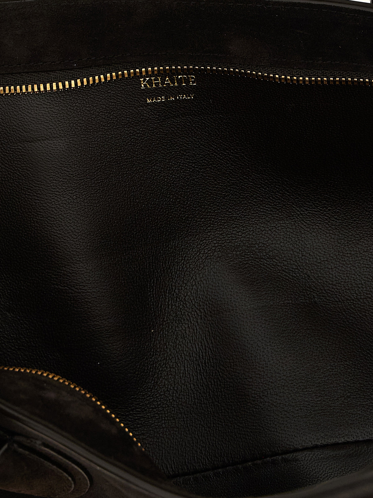 Khaite Braunes Kalbsleder Damen Crossbody Tasche