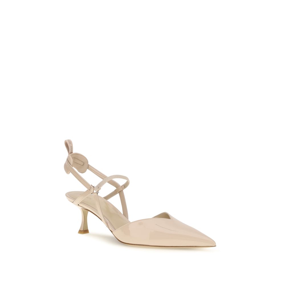 Fendi Beige Kalbsleder Pumps