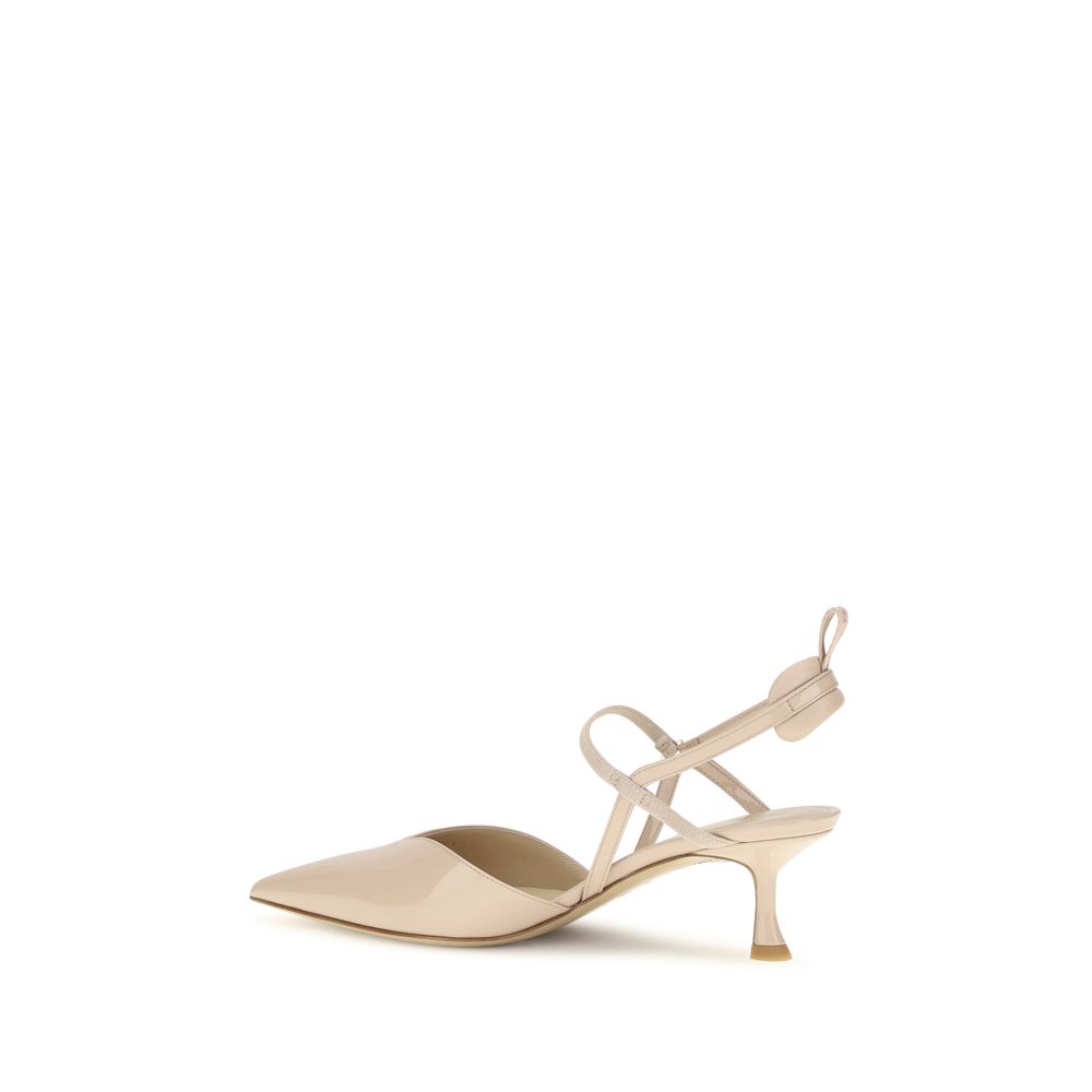 Fendi Beige Kalbsleder Pumps