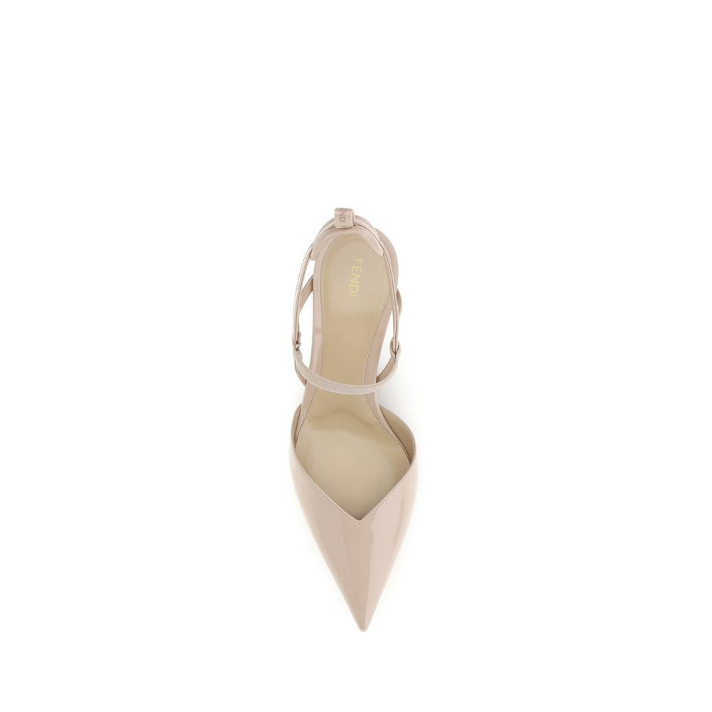 Fendi Beige Kalbsleder Pumps