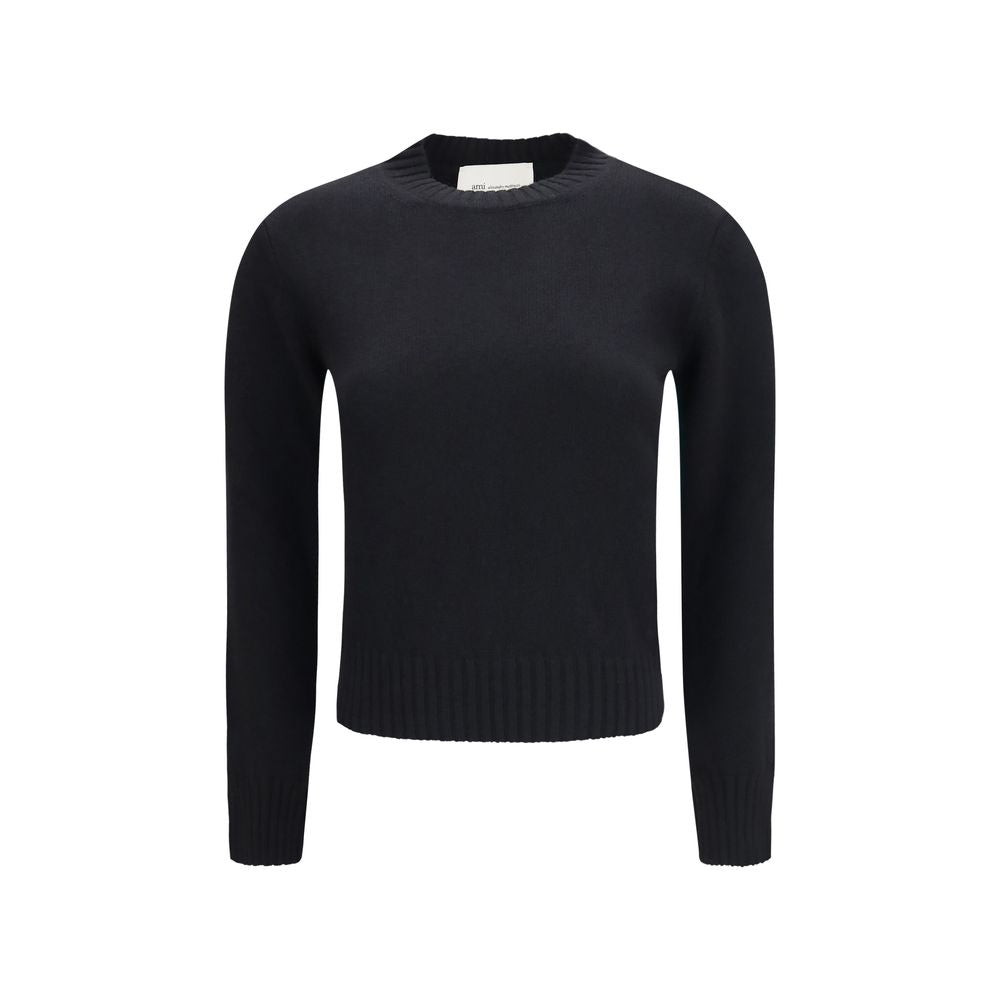 Ami Paris Sweater in Wool in Black