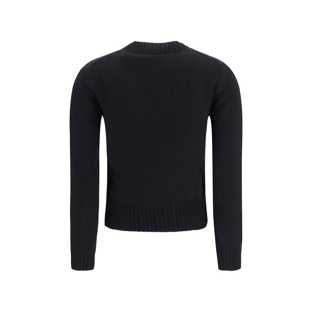 Ami Paris Sweater in Wool in Black