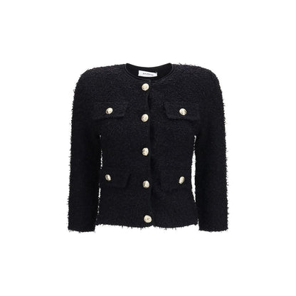 Balmain Schwarze Viskose-Blazerjacke