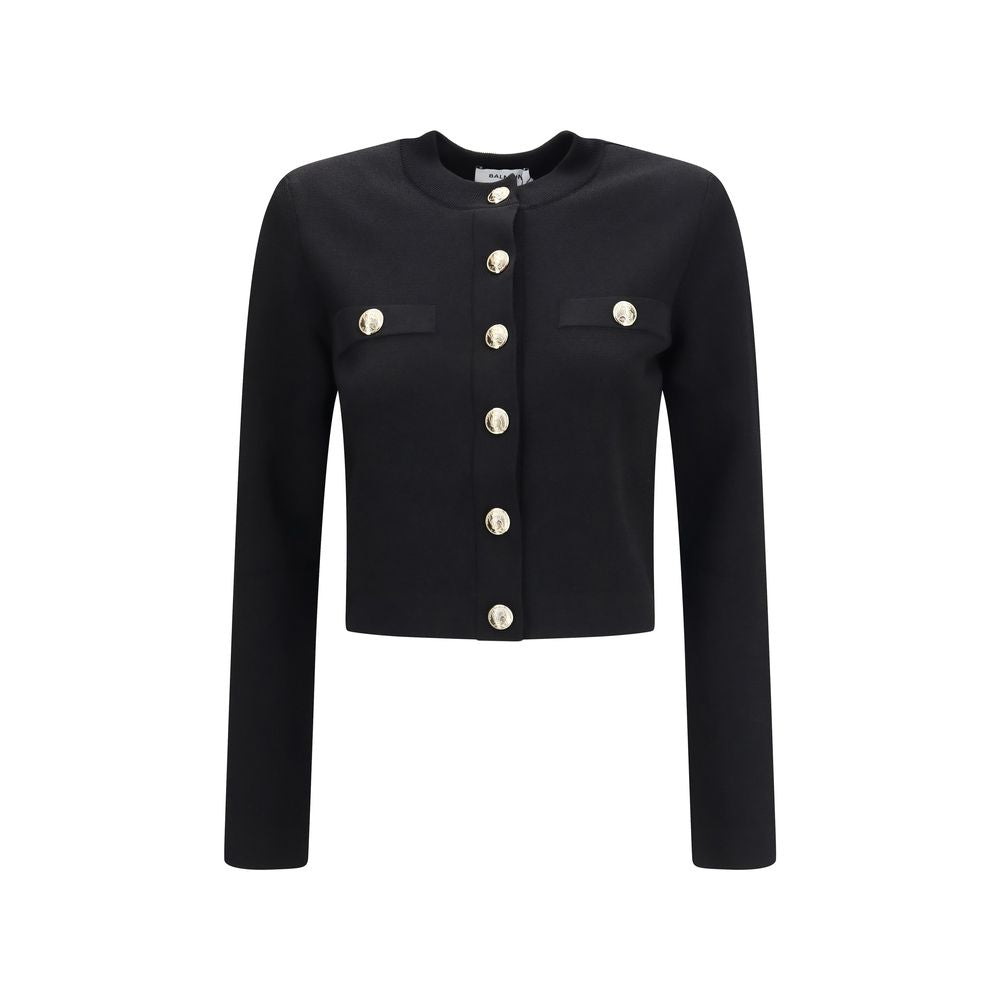 Balmain Schwarzer Cardigan aus Viskose