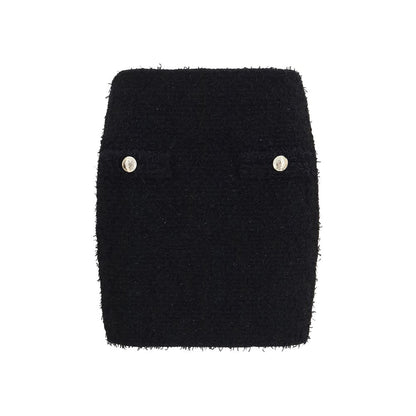 Balmain Schwarzer Minirock aus Viskose
