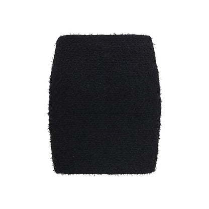 Balmain Schwarzer Minirock aus Viskose