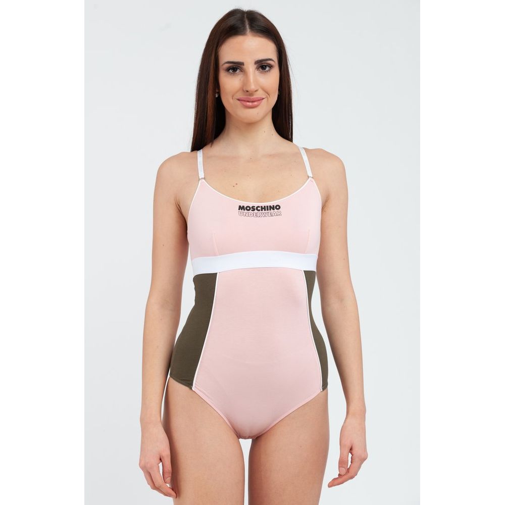 Moschino Einteiliger Badeanzug aus mehrfarbiger Baumwolle