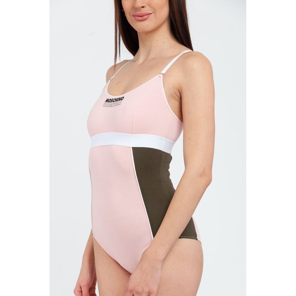 Moschino Einteiliger Badeanzug aus mehrfarbiger Baumwolle