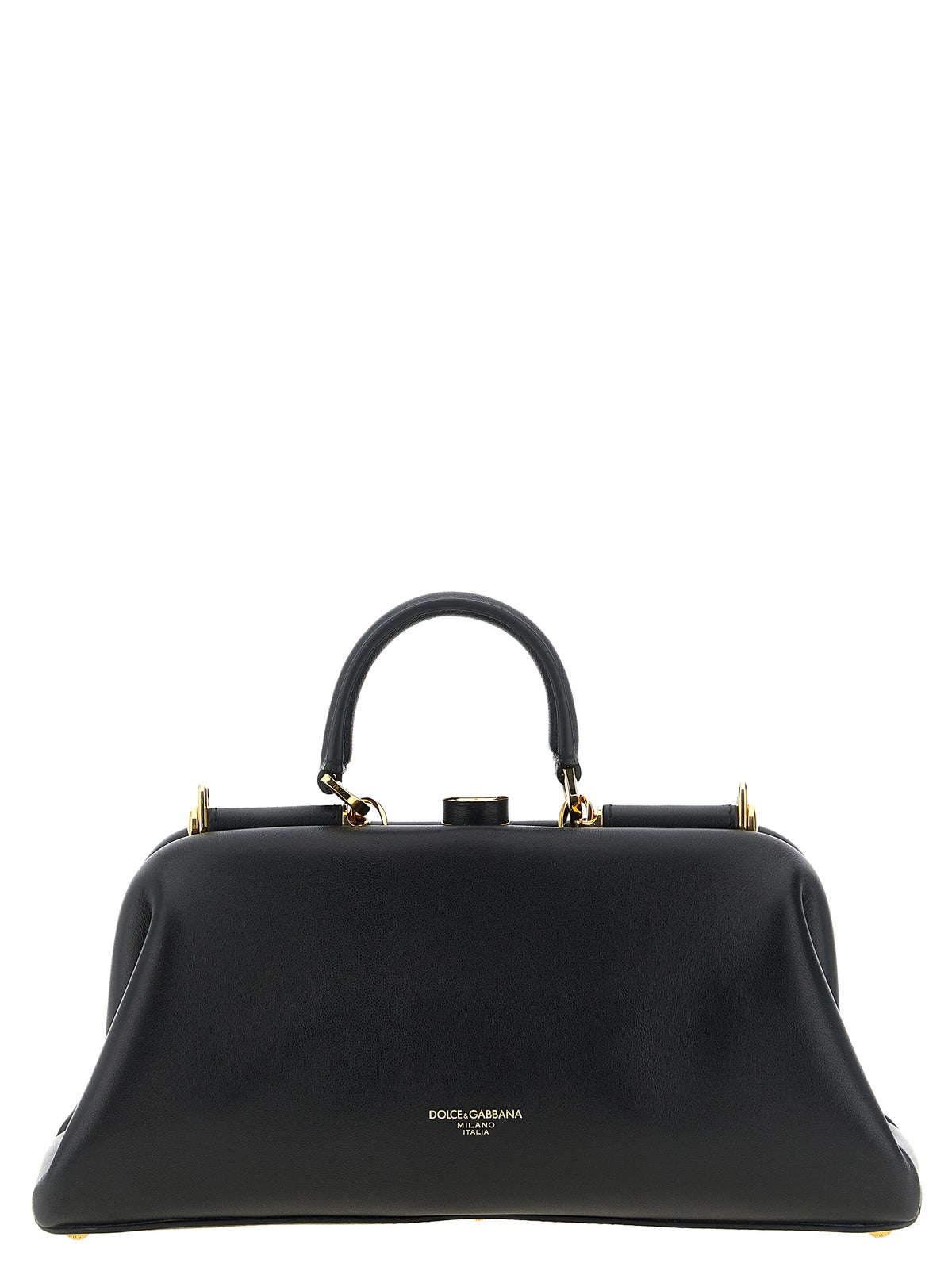 Dolce & Gabbana Schwarze Lammleder-Schultertasche