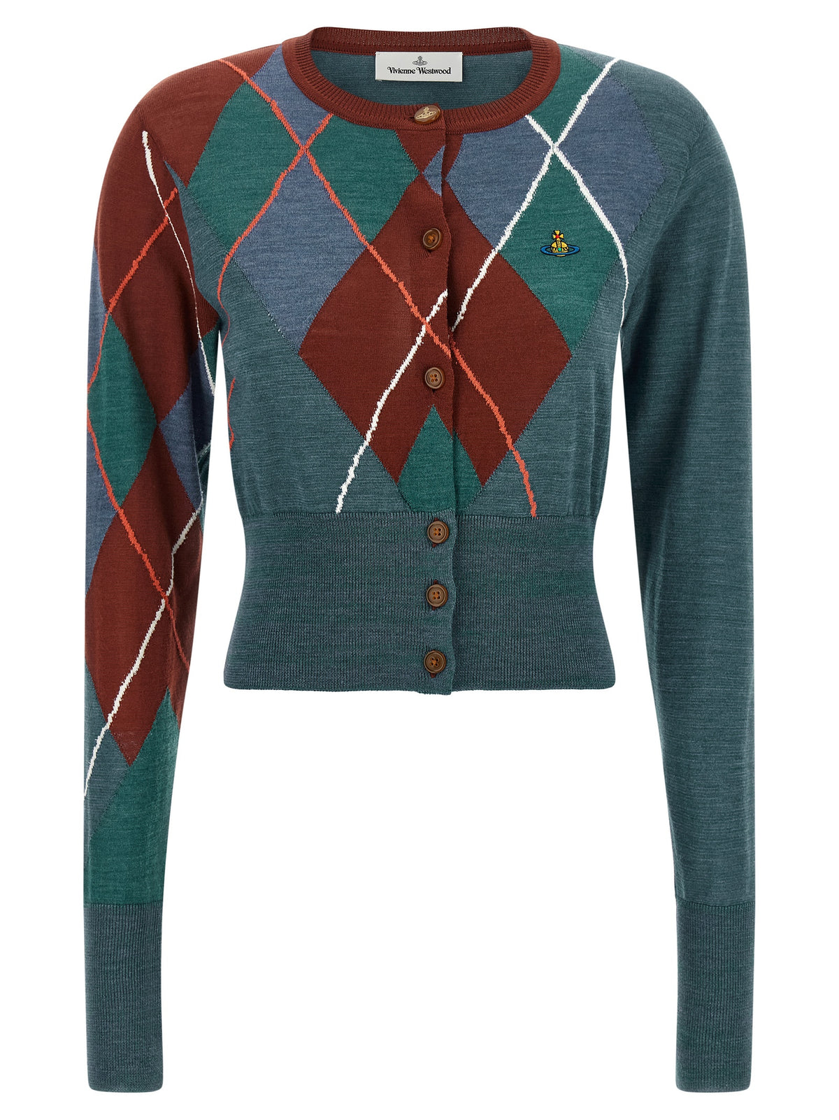 Vivienne Westwood Mehrfarbige Wollstrickjacke