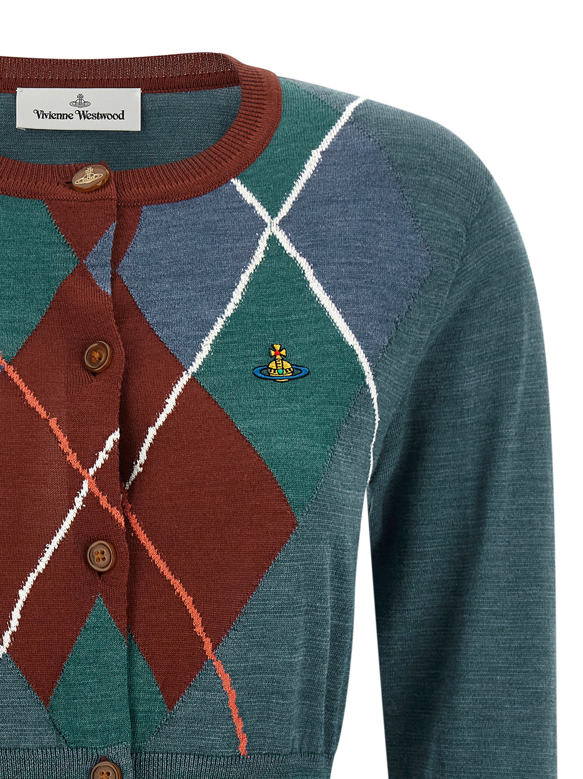 Vivienne Westwood Mehrfarbige Wollstrickjacke