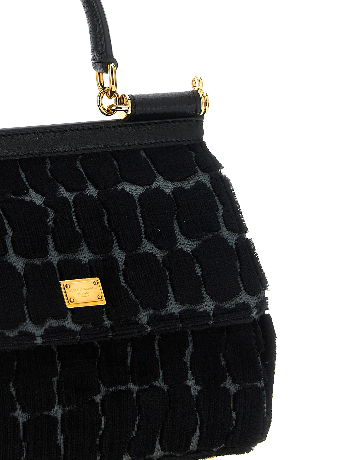 Dolce & Gabbana nero cotone-borsa a mano