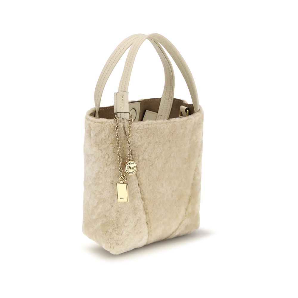 Chloé Spin Bouclé Beige Bucket Bag