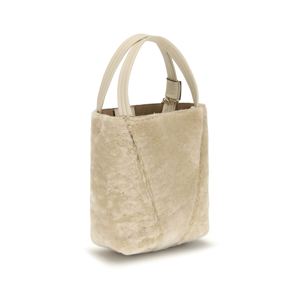 Chloé Spin Bouclé Beige Bucket Bag