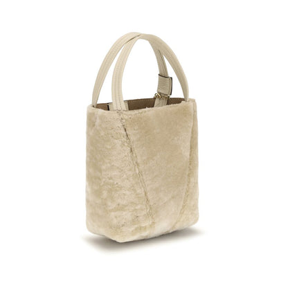 Chloé Spin Bouclé Beige Bucket Bag