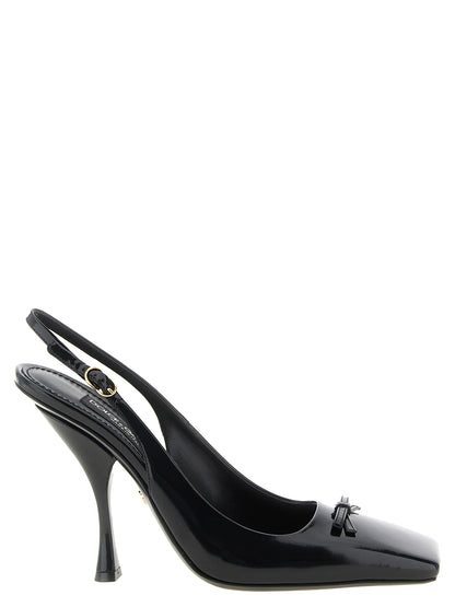 Dolce & Gabbana nero décolleté in pelle di vitello con hohem Absatz