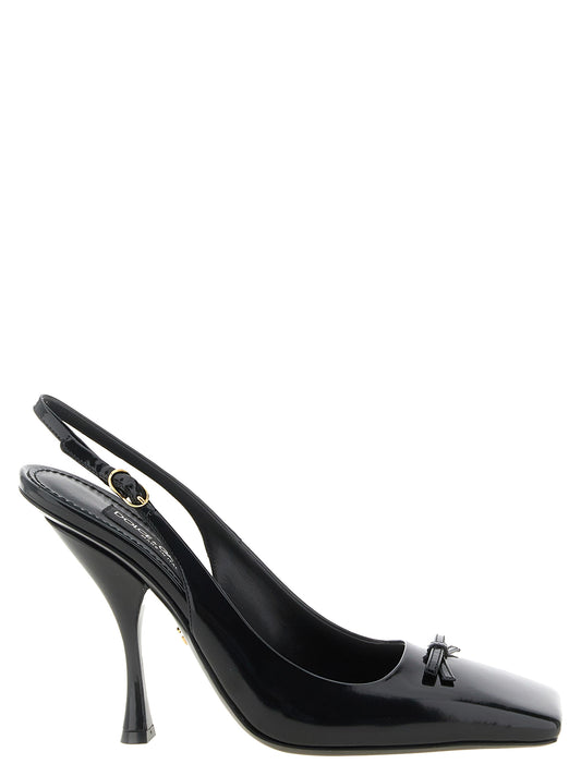 Dolce & Gabbana nero décolleté in pelle di vitello con hohem Absatz